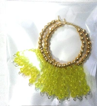 NIBRAS LT Green Multi-layered Dangling Hoop Earrings - B09JKY6YHZ, 9gm, 7cm x 8cm x 1cm